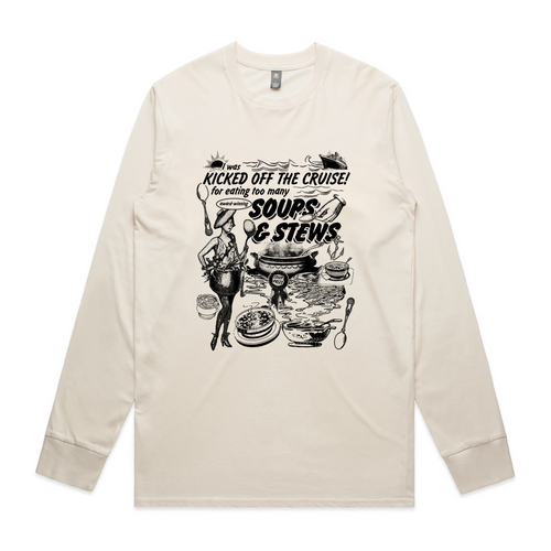 Soups & Stews Tee by Lonely Kids Club. All clothing from our T-shirts to our shorts and hoodies are ethically made, and printed packed and shipped from Sydney.