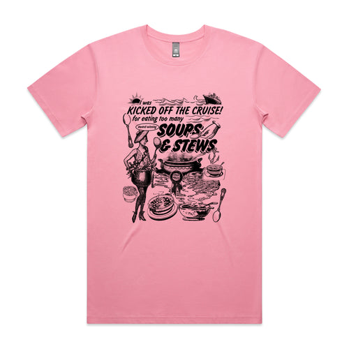 Soups & Stews Tee by Lonely Kids Club. All clothing from our T-shirts to our shorts and hoodies are ethically made, and printed packed and shipped from Sydney.
