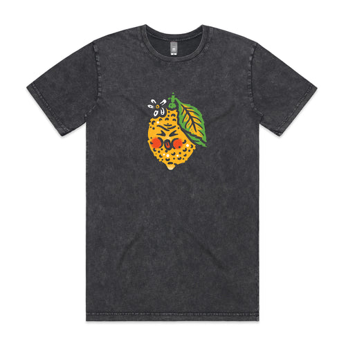 Sour Lemon Tee by Lonely Kids Club. All clothing from our T-shirts to our shorts and hoodies are ethically made, and printed packed and shipped from Sydney.