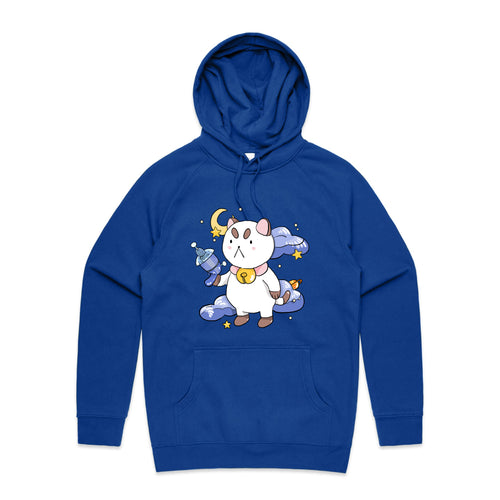 Space Bandit Hoodie by Lonely Kids Club. All clothing from our T-shirts to our shorts and hoodies are ethically made, and printed packed and shipped from Sydney.