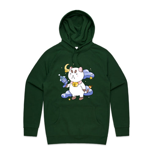 Space Bandit Hoodie by Lonely Kids Club. All clothing from our T-shirts to our shorts and hoodies are ethically made, and printed packed and shipped from Sydney.