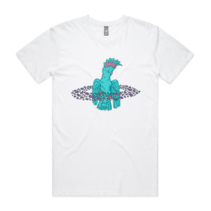 Space Cockatoo Tee by Lonely Kids Club. All clothing from our T-shirts to our shorts and hoodies are ethically made, and printed packed and shipped from Sydney.