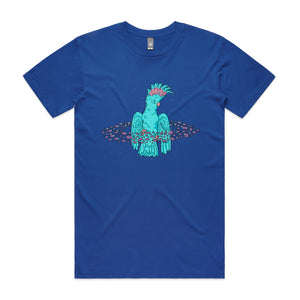 Space Cockatoo Tee by Lonely Kids Club. All clothing from our T-shirts to our shorts and hoodies are ethically made, and printed packed and shipped from Sydney.
