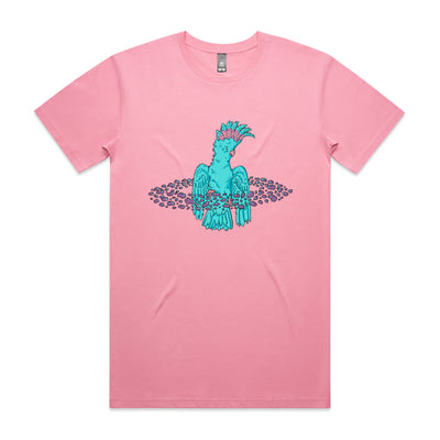 Space Cockatoo Tee by Lonely Kids Club. All clothing from our T-shirts to our shorts and hoodies are ethically made, and printed packed and shipped from Sydney.