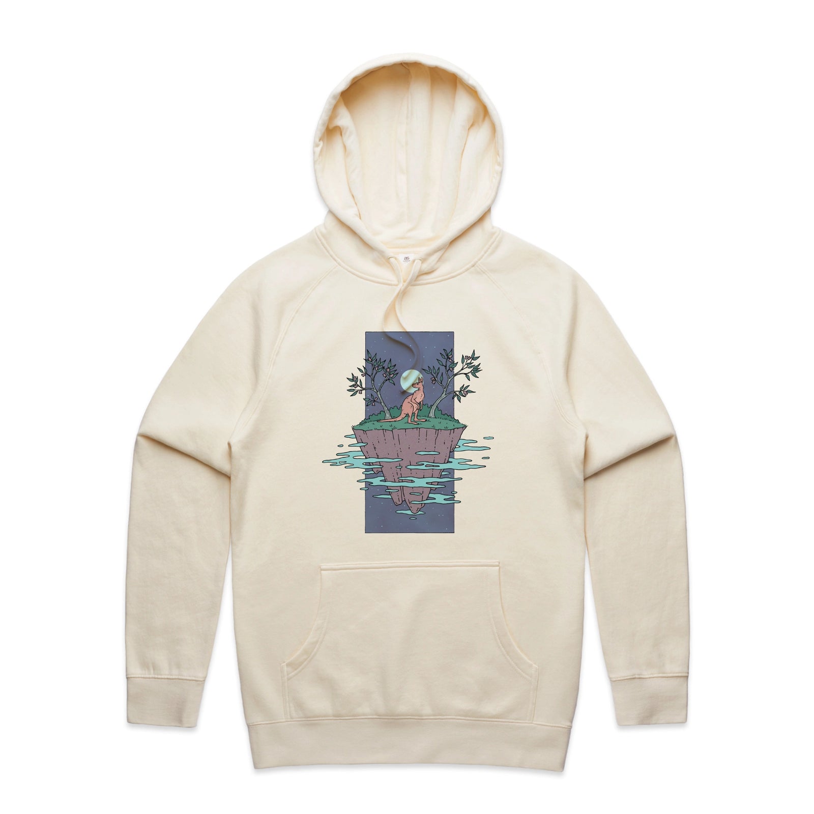 Space Kangaroo Hoodie by Lonely Kids Club. All clothing from our T-shirts to our shorts and hoodies are ethically made, and printed packed and shipped from Sydney.