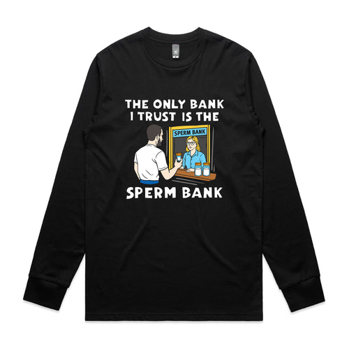 Sperm Bank Tee by Lonely Kids Club. All clothing from our T-shirts to our shorts and hoodies are ethically made, and printed packed and shipped from Sydney.