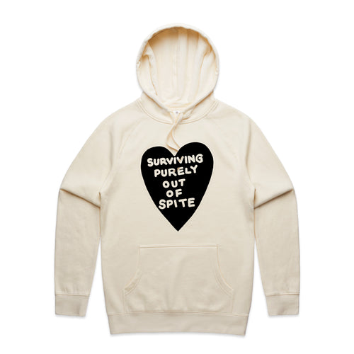 Spite Hoodie by Lonely Kids Club. All clothing from our T-shirts to our shorts and hoodies are ethically made, and printed packed and shipped from Sydney.