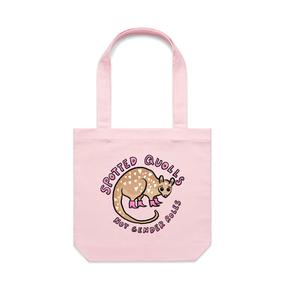 Spotted Quolls Tote by Lonely Kids Club. All clothing from our T-shirts to our shorts and hoodies are ethically made, and printed packed and shipped from Sydney.