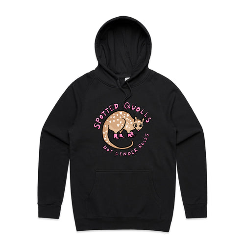 Spotted Quolls Hoodie by Lonely Kids Club. All clothing from our T-shirts to our shorts and hoodies are ethically made, and printed packed and shipped from Sydney.