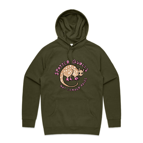 Spotted Quolls Hoodie by Lonely Kids Club. All clothing from our T-shirts to our shorts and hoodies are ethically made, and printed packed and shipped from Sydney.