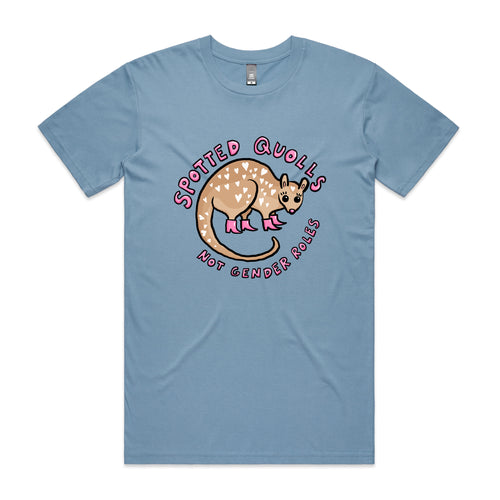Spotted Quolls Tee by Lonely Kids Club. All clothing from our T-shirts to our shorts and hoodies are ethically made, and printed packed and shipped from Sydney.