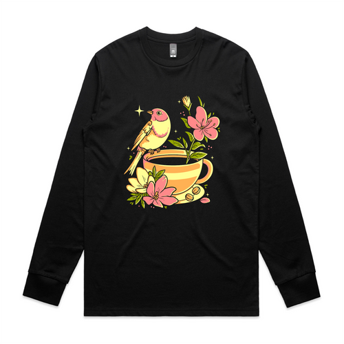 Spring Coffee Tee by Lonely Kids Club. All clothing from our T-shirts to our shorts and hoodies are ethically made, and printed packed and shipped from Sydney.