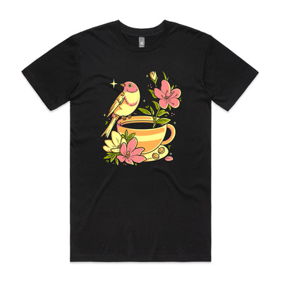 Spring Coffee Tee by Lonely Kids Club. All clothing from our T-shirts to our shorts and hoodies are ethically made, and printed packed and shipped from Sydney.