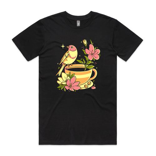 Spring Coffee Tee by Lonely Kids Club. All clothing from our T-shirts to our shorts and hoodies are ethically made, and printed packed and shipped from Sydney.