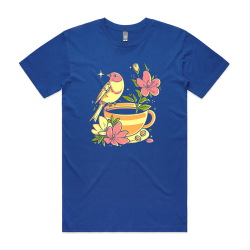 Spring Coffee Tee by Lonely Kids Club. All clothing from our T-shirts to our shorts and hoodies are ethically made, and printed packed and shipped from Sydney.