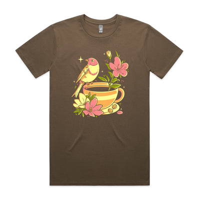 Spring Coffee Tee by Lonely Kids Club. All clothing from our T-shirts to our shorts and hoodies are ethically made, and printed packed and shipped from Sydney.