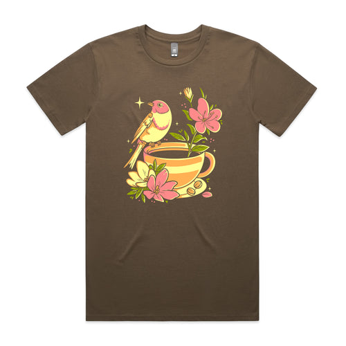 Spring Coffee Tee by Lonely Kids Club. All clothing from our T-shirts to our shorts and hoodies are ethically made, and printed packed and shipped from Sydney.