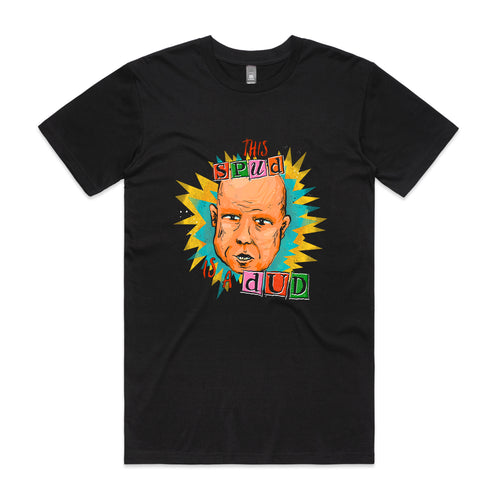 Spud Dud Tee by Lonely Kids Club. All clothing from our T-shirts to our shorts and hoodies are ethically made, and printed packed and shipped from Sydney.