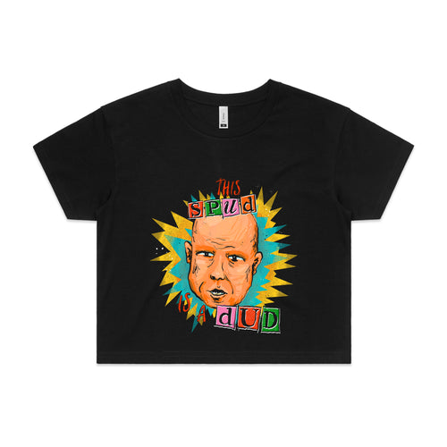 Spud Dud Tee by Lonely Kids Club. All clothing from our T-shirts to our shorts and hoodies are ethically made, and printed packed and shipped from Sydney.