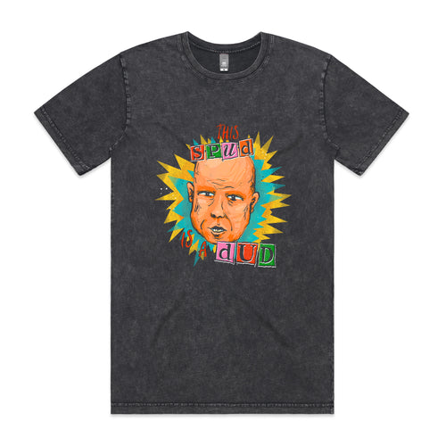 Spud Dud Tee by Lonely Kids Club. All clothing from our T-shirts to our shorts and hoodies are ethically made, and printed packed and shipped from Sydney.