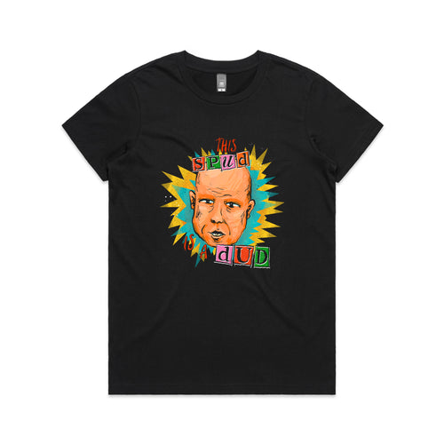 Spud Dud Tee by Lonely Kids Club. All clothing from our T-shirts to our shorts and hoodies are ethically made, and printed packed and shipped from Sydney.