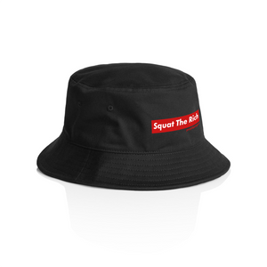 Squat The Rich Bucket Hat by Lonely Kids Club. All clothing from our T-shirts to our shorts and hoodies are ethically made, and printed packed and shipped from Sydney.