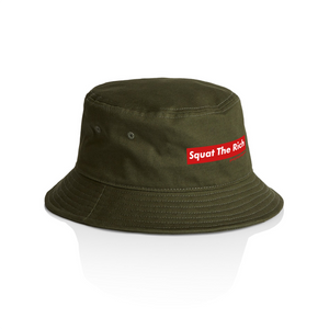 Squat The Rich Bucket Hat by Lonely Kids Club. All clothing from our T-shirts to our shorts and hoodies are ethically made, and printed packed and shipped from Sydney.