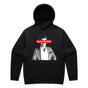 Squat The Rich Hoodie by Lonely Kids Club. All clothing from our T-shirts to our shorts and hoodies are ethically made, and printed packed and shipped from Sydney.