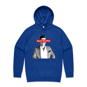 Squat The Rich Hoodie by Lonely Kids Club. All clothing from our T-shirts to our shorts and hoodies are ethically made, and printed packed and shipped from Sydney.