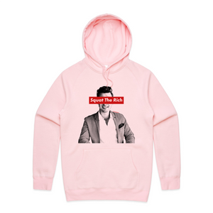 Squat The Rich Hoodie by Lonely Kids Club. All clothing from our T-shirts to our shorts and hoodies are ethically made, and printed packed and shipped from Sydney.