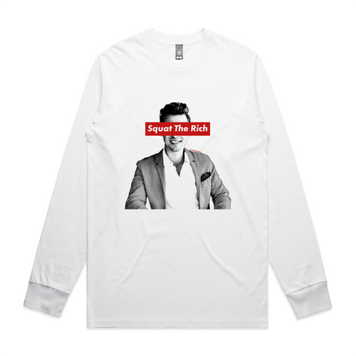 Squat The Rich Tee by Lonely Kids Club. All clothing from our T-shirts to our shorts and hoodies are ethically made, and printed packed and shipped from Sydney.