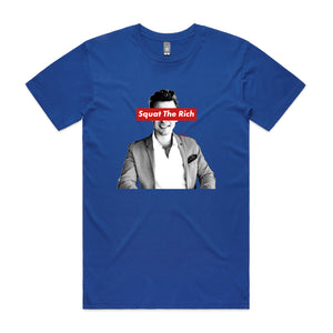 Squat The Rich Tee by Lonely Kids Club. All clothing from our T-shirts to our shorts and hoodies are ethically made, and printed packed and shipped from Sydney.