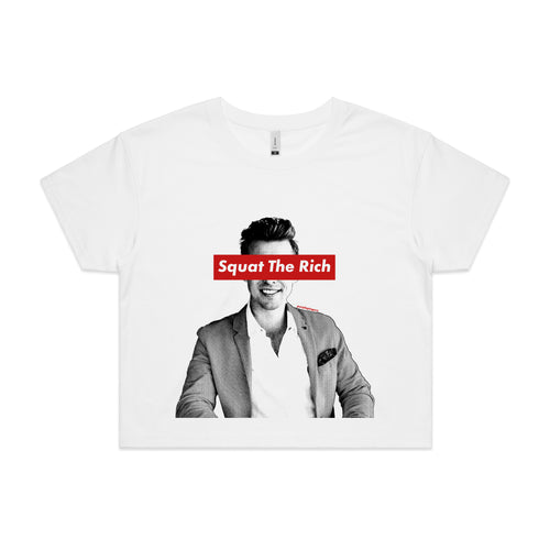 Squat The Rich Tee by Lonely Kids Club. All clothing from our T-shirts to our shorts and hoodies are ethically made, and printed packed and shipped from Sydney.