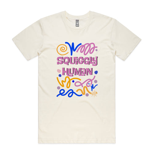 Squiggly Human Tee by Lonely Kids Club. All clothing from our T-shirts to our shorts and hoodies are ethically made, and printed packed and shipped from Sydney.