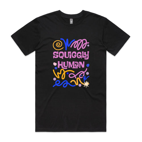 Squiggly Human Tee by Lonely Kids Club. All clothing from our T-shirts to our shorts and hoodies are ethically made, and printed packed and shipped from Sydney.