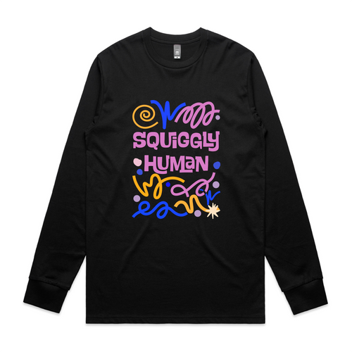 Squiggly Human Tee by Lonely Kids Club. All clothing from our T-shirts to our shorts and hoodies are ethically made, and printed packed and shipped from Sydney.