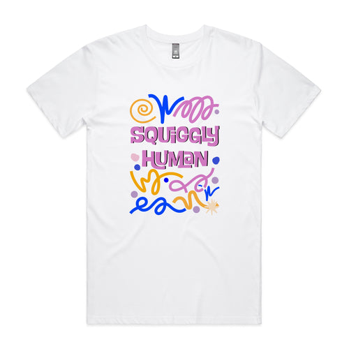 Squiggly Human Tee by Lonely Kids Club. All clothing from our T-shirts to our shorts and hoodies are ethically made, and printed packed and shipped from Sydney.