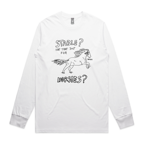 Stable Tee by Lonely Kids Club. All clothing from our T-shirts to our shorts and hoodies are ethically made, and printed packed and shipped from Sydney.