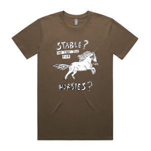 Stable Tee by Lonely Kids Club. All clothing from our T-shirts to our shorts and hoodies are ethically made, and printed packed and shipped from Sydney.
