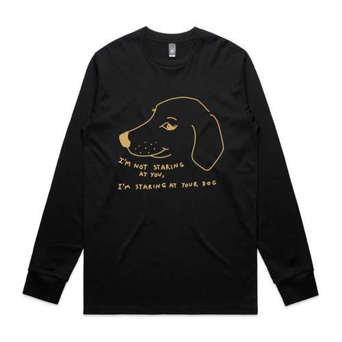 Staring At Your Dog Tee by Lonely Kids Club. All clothing from our T-shirts to our shorts and hoodies are ethically made, and printed packed and shipped from Sydney.