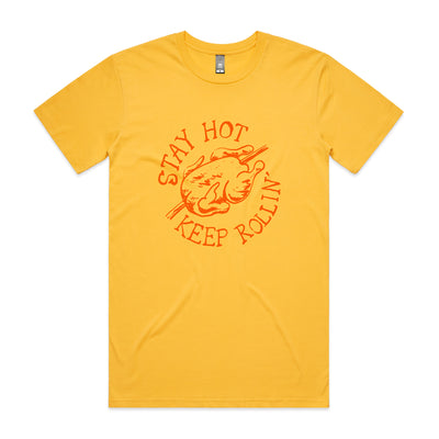 Stay Hot Tee by Lonely Kids Club. All clothing from our T-shirts to our shorts and hoodies are ethically made, and printed packed and shipped from Sydney.