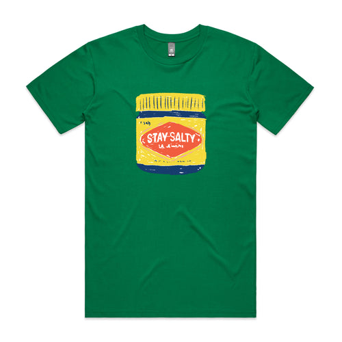 Stay Salty Tee by Lonely Kids Club. All clothing from our T-shirts to our shorts and hoodies are ethically made, and printed packed and shipped from Sydney.
