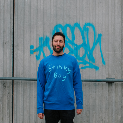 Stinky Boy Jumper by Lonely Kids Club. All clothing from our T-shirts to our shorts and hoodies are ethically made, and printed packed and shipped from Sydney.