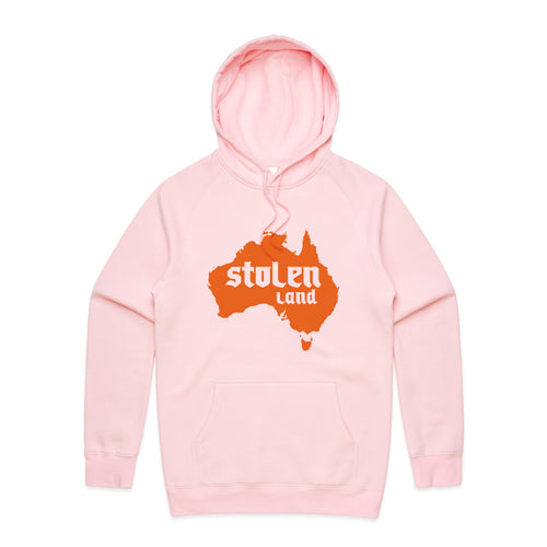 Stolen Land Charity Hoodie by Lonely Kids Club. All clothing from our T-shirts to our shorts and hoodies are ethically made, and printed packed and shipped from Sydney.