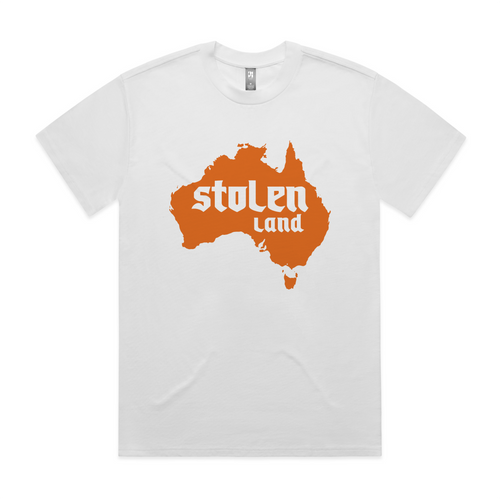 Stolen Land Oversized Charity Tee by Lonely Kids Club. All clothing from our T-shirts to our shorts and hoodies are ethically made, and printed packed and shipped from Sydney.