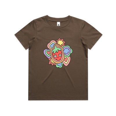 Strawberry Kids Tee by Lonely Kids Club. All clothing from our T-shirts to our shorts and hoodies are ethically made, and printed packed and shipped from Sydney.