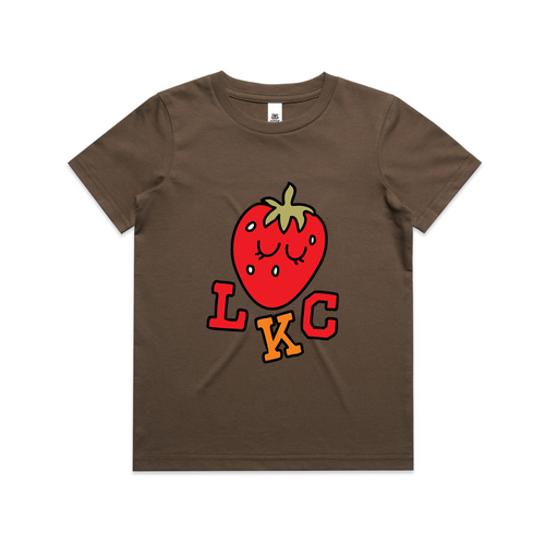 Strawberry Kids Tee by Lonely Kids Club. All clothing from our T-shirts to our shorts and hoodies are ethically made, and printed packed and shipped from Sydney.