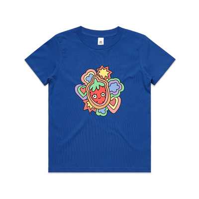 Strawberry Kids Tee by Lonely Kids Club. All clothing from our T-shirts to our shorts and hoodies are ethically made, and printed packed and shipped from Sydney.