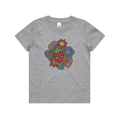 Strawberry Kids Tee by Lonely Kids Club. All clothing from our T-shirts to our shorts and hoodies are ethically made, and printed packed and shipped from Sydney.