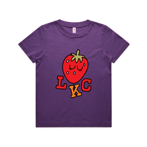 Strawberry Kids Tee by Lonely Kids Club. All clothing from our T-shirts to our shorts and hoodies are ethically made, and printed packed and shipped from Sydney.